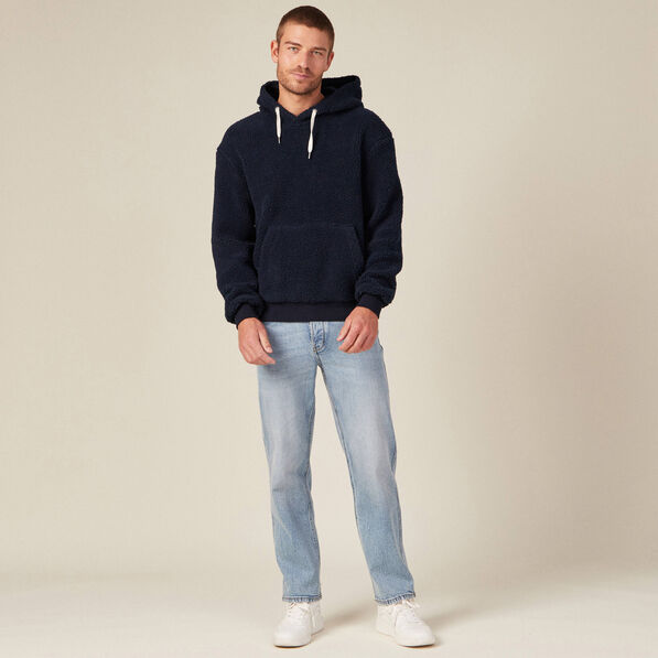 sweat a capuche sherpa bleu marine homme Sweat à capuche sherpa bleu marine homme
