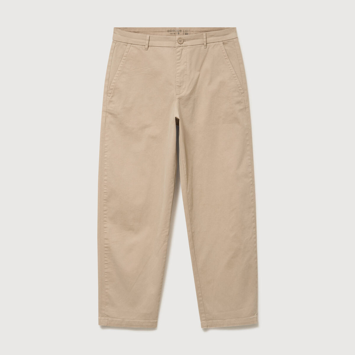 Pantalon coupe large beige homme