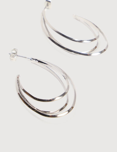 Anneaux couleur argent femme