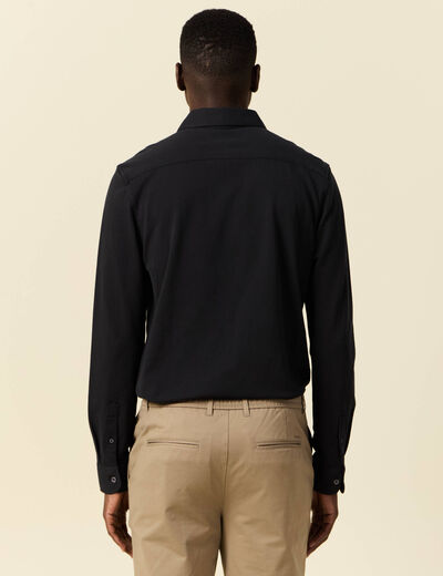 Chemise manches longues noir homme