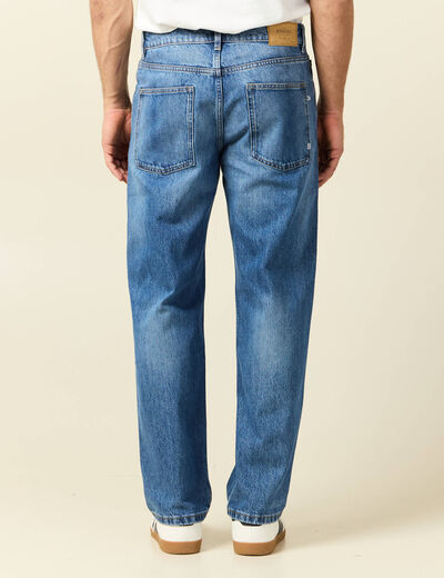 Jeans relax 5 poches denim stone homme