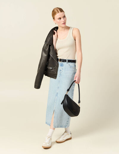 Débardeur sans manches beige femme