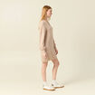 Robe pull droite taupe femme