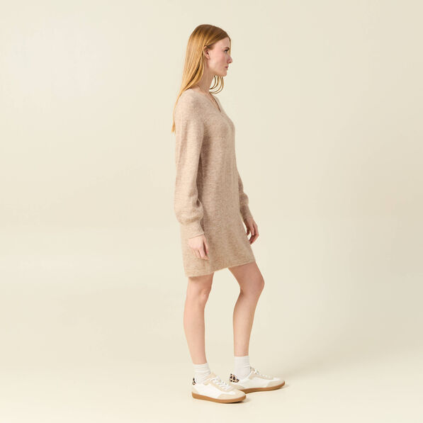 robe pull droite taupe femme Robe pull droite taupe femme