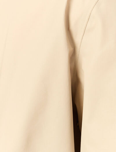 Trench manches longues col montant beige homme