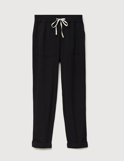 Pantalon taille standard noir femme