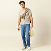 T-shirt éco-responsable beige homme