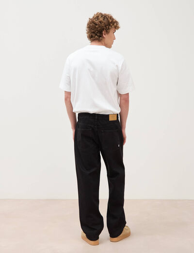 Jeans large relaxed denim noir homme
