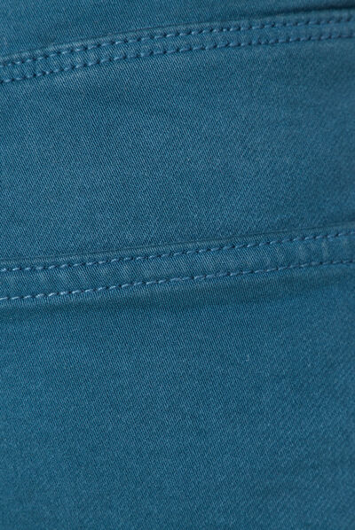 Bermuda droit 5 poches vert canard homme