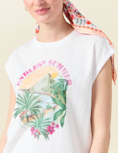 T-shirt éco-responsable blanc femme