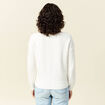 Pull manches longues ecru femme