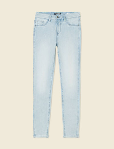 Jeans skinny 7/8ème denim bleach femme