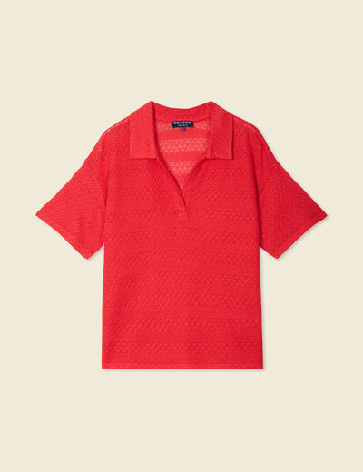 T-shirt manches courtes rouge femme