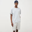 T-shirt ample en coton manches courtes gris clair homme