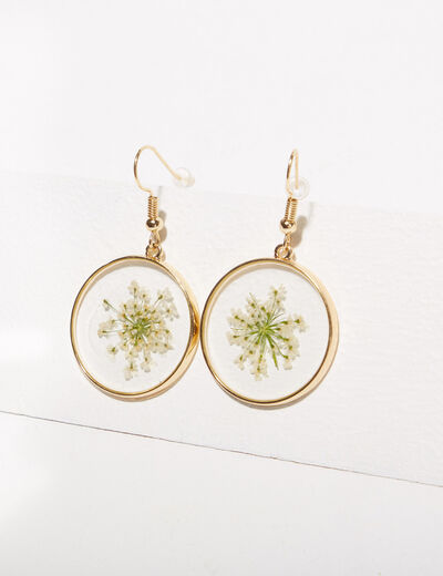 Boucles d'oreilles pendantes couleur or femme