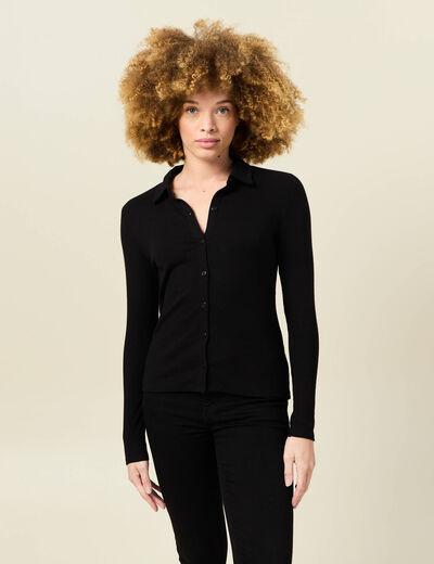 T-shirt manches longues noir femme