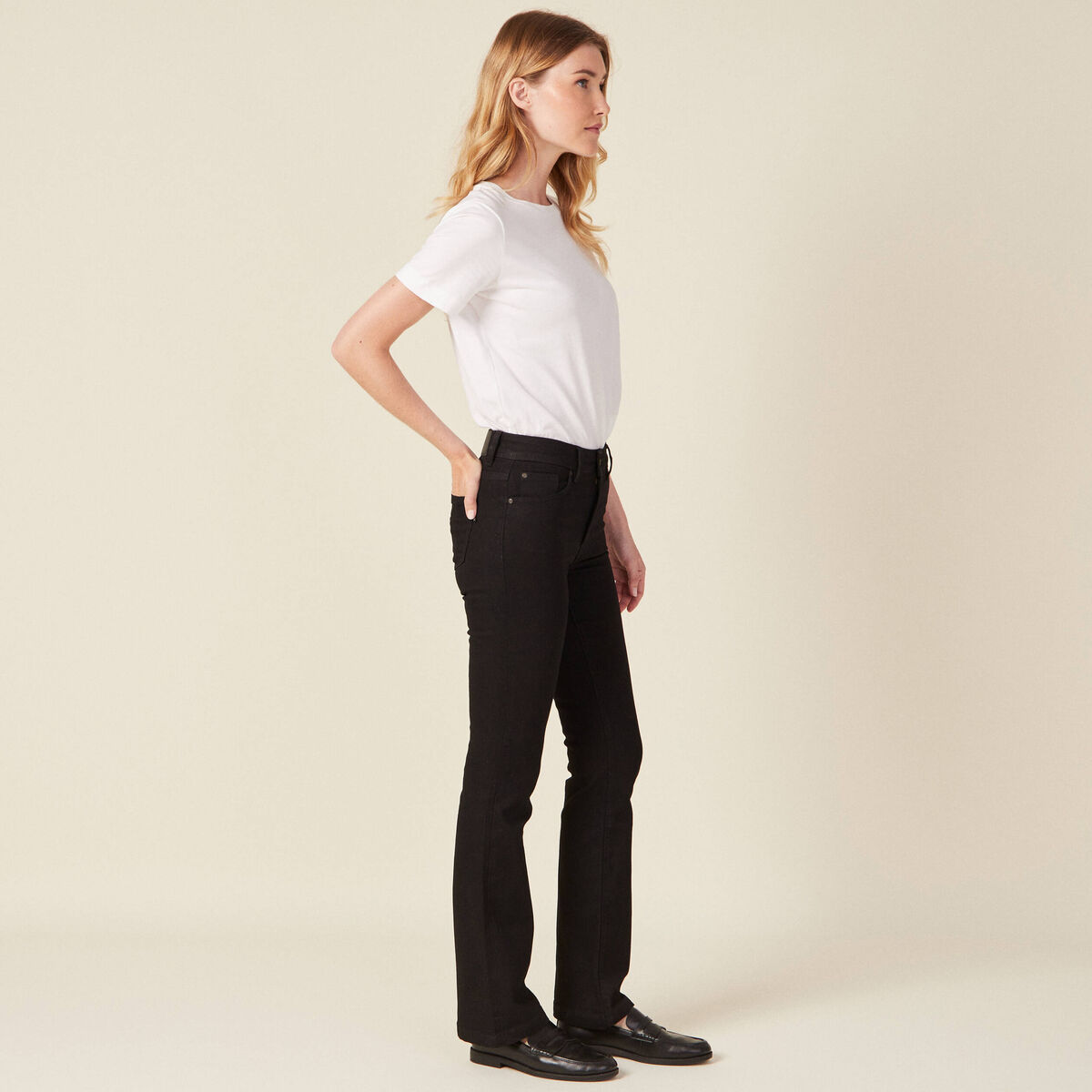 Jeans Yoko - bootcut denim noir femme