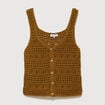 D&eacute;bardeur d&eacute;collet&eacute; bretelles vert olive femme