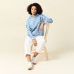 Sweat à capuche bleu ciel femme