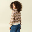 Pull col rond manches longues rose femme