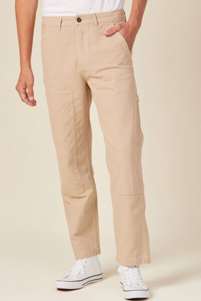 Pantalon large beige homme
