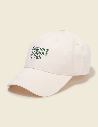 Casquette en coton ecru homme