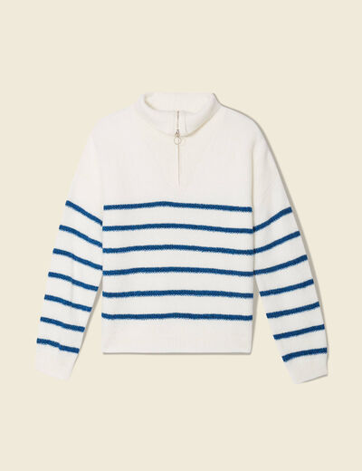 Pull camionneur ecru femme