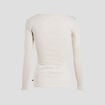 T-shirt cintr&eacute; manches longues col rond beige femme