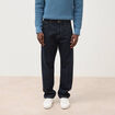 Jeans straight longueur 32 en coton denim brut rinse homme