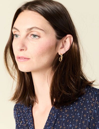 Boucles d'oreilles créoles couleur or femme