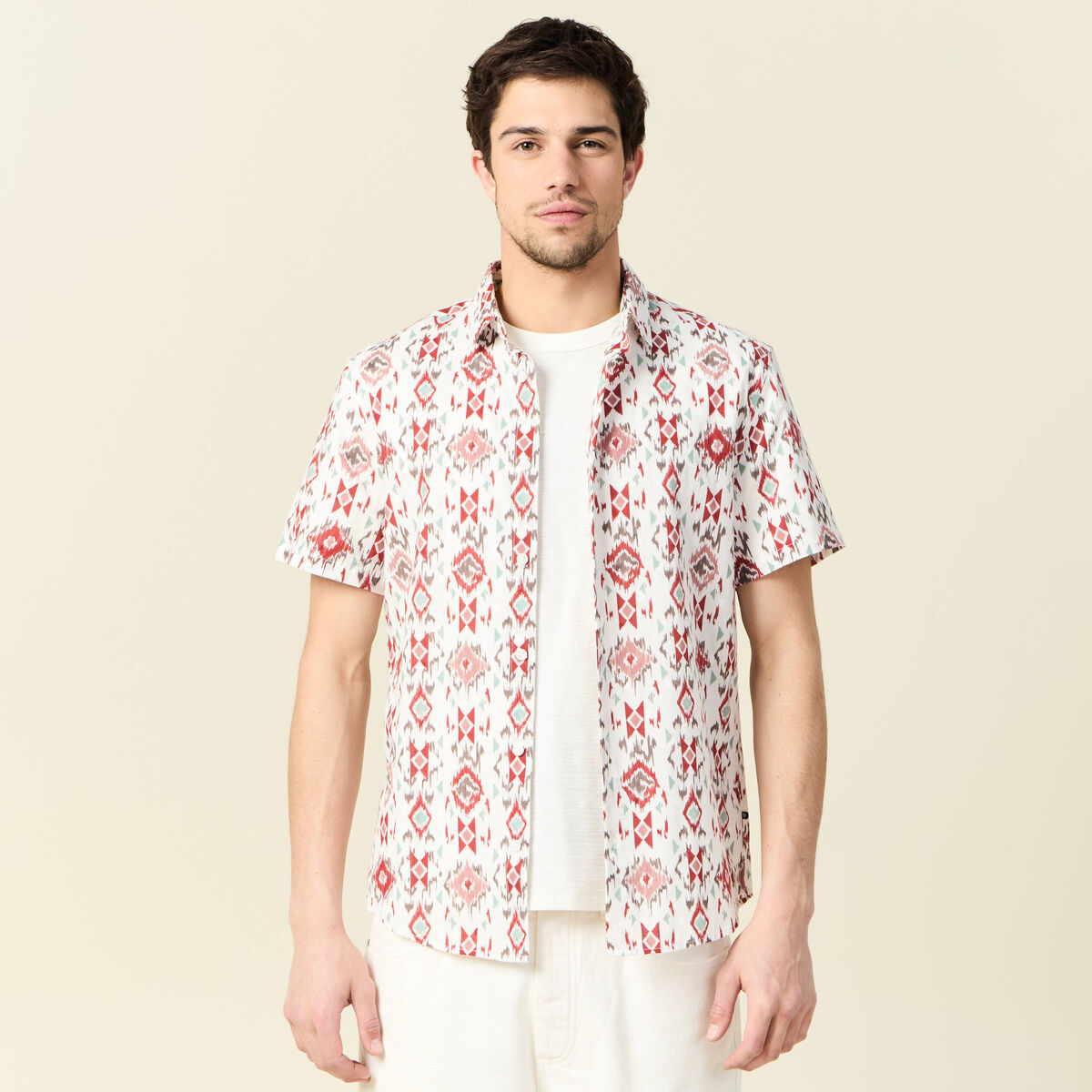 Chemise manches courtes multicolore homme