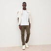 Pantalon battle bas resserr&eacute; vert kaki homme