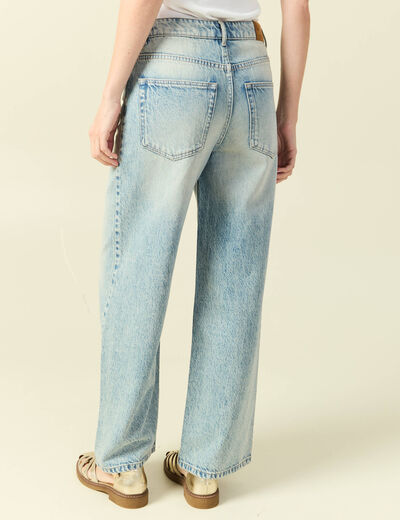 Jeans loose taille standard bleu femme