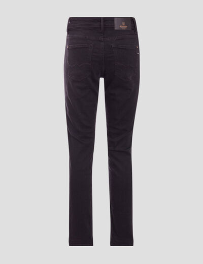 Jeans girlfriend taille haute denim noir femme