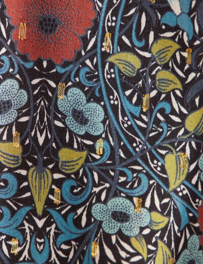 Robe trapèze manches 3/4 noir femme