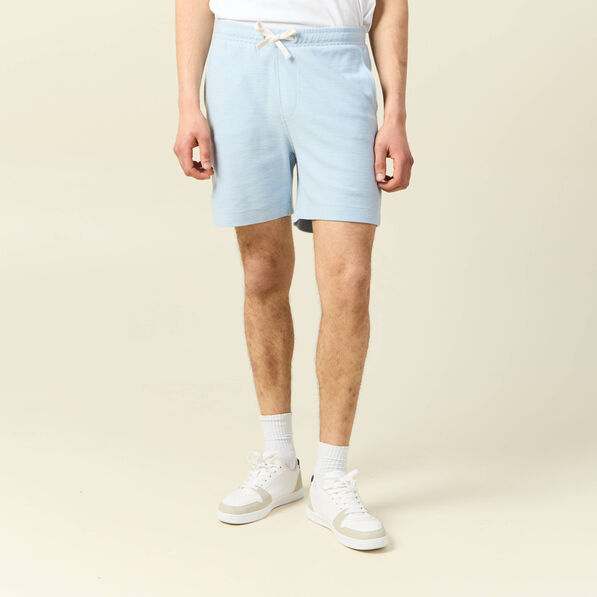 Short droit avec cordon bleu ciel homme