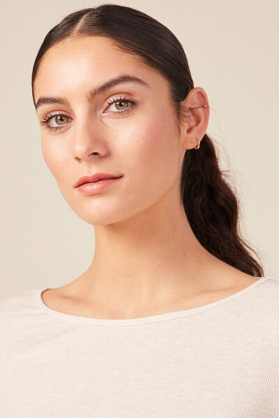 T-shirt éco-responsable beige femme