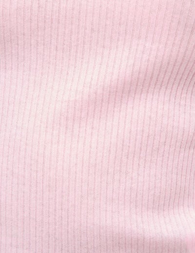 D&eacute;bardeur col v bretelles dentelle rose clair femme