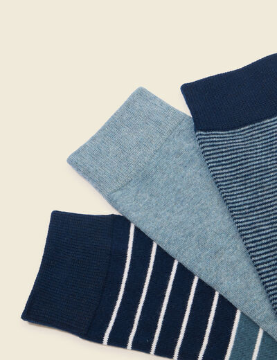 Lot de 3 paires de chaussettes vert fonc&eacute; homme