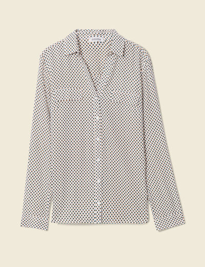 Chemise manches longues blanc femme