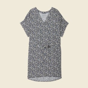 robe droite fluide ceinturee bleu femme Robe droite fluide ceinturée bleu femme