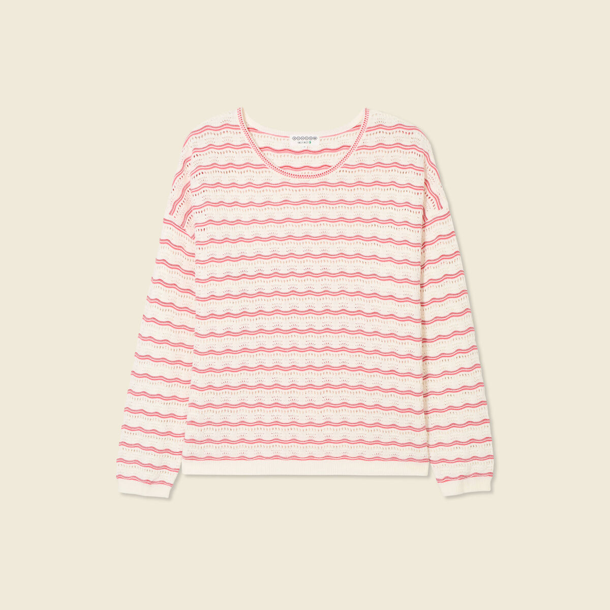 Pull éco-responsable rouge femme