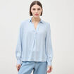 Blouse manches longues bleu femme