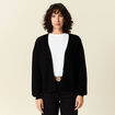Gilet manches longues noir femme