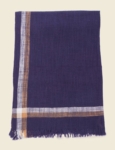 Foulard bleu marine homme