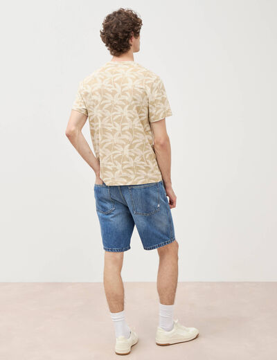 T-shirt manches courtes beige moyen homme