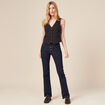 Veston boutonné noir femme