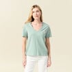 T-shirt manches courtes vert pastel femme