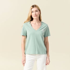 T-shirt manches courtes vert pastel femme