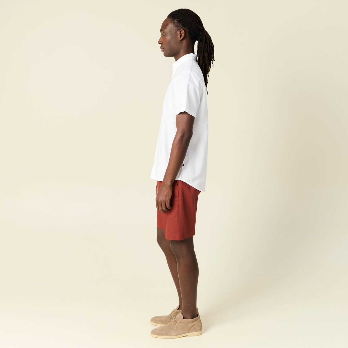 Chemise manches courtes blanc homme